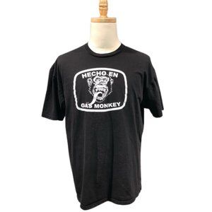 Gas Monkey Garage Hecho En Gas Monkey Black and White Graphic Tee